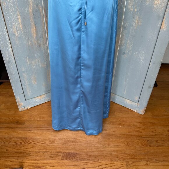 Free People Gia Bustier Slip Maxi Dress Coastal Blue Sz 4 - Picture 13 of 16